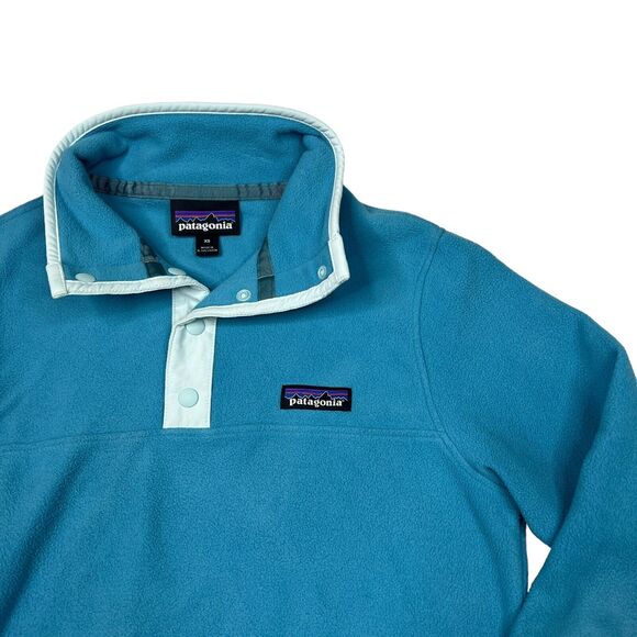 Patagonia Micro D Snap-T Fleece Pullover Jacket Mako Blue Womens XS - Picture 3 of 6